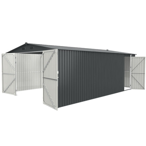 Outdoor Storage Shed 20x13 FT, Metal Garden Shed Backyard Utility Tool